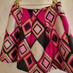 Lane Bryant Geometric Print Mini Skirt / Colorful / Size 20